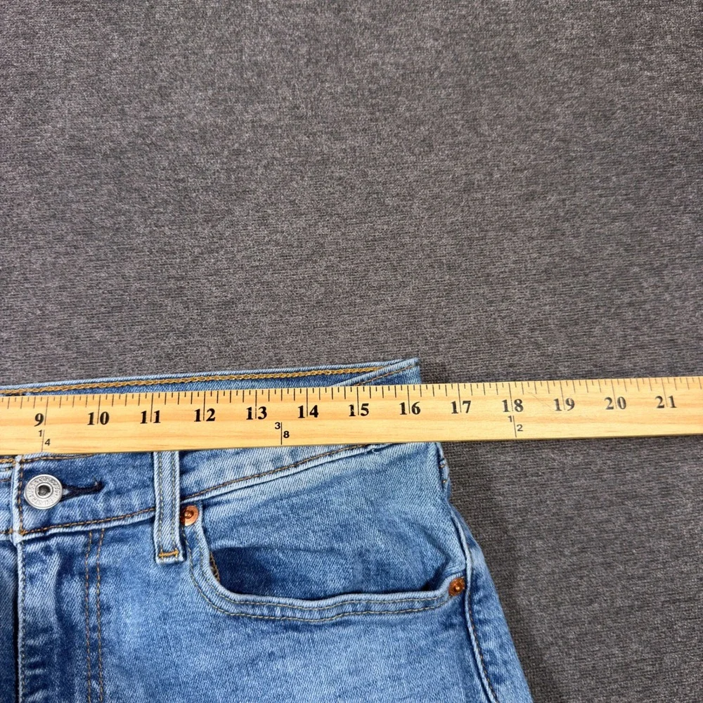 Levi's 505 Jeans Mens 32x32 Blue Regular Fit Straight Leg Denim Pants Stretch